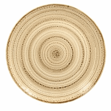 TWIRL flat tallerken 15cm beach - lysebrun/beige