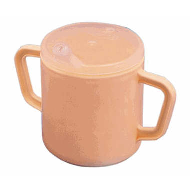 Tutekopp m/lokk,2 hndtak Beige 18cm h, 0,25cl