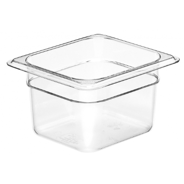 Cambro kantine 1/6-100 mm klar polycarbonat 17,6x16,2 cm