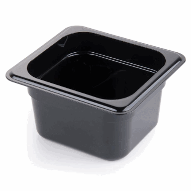 Cambro kantine 1/6-100 mm sort 17,6x16,2 cm