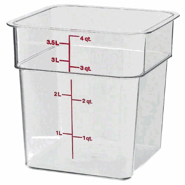 Firkantet boks polycarb.3,8 lt