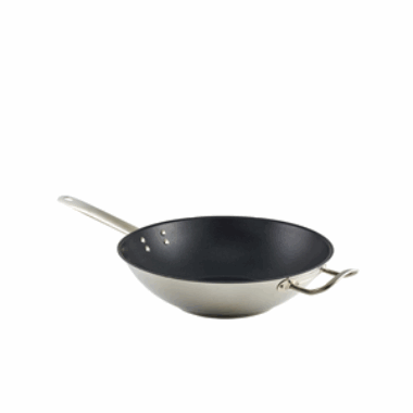 Wok 30x8cm. Stl m/Teflon INDUKSJON