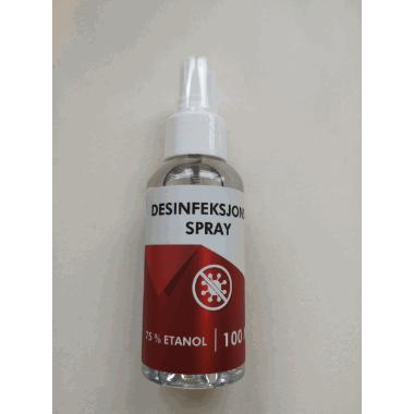 Desinfeksjonsspray Hnd overflate 100ml 6 Flasker