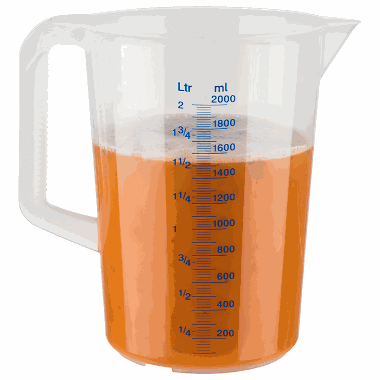 Literml 2ltr. Polypropylen, lukket ht