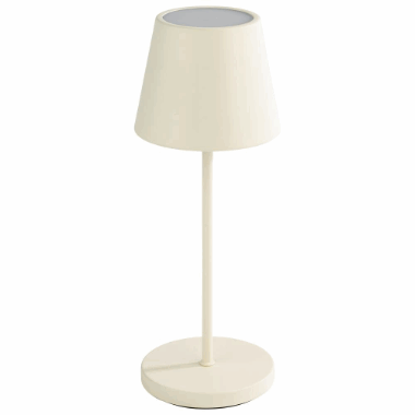 Bordlampe hvit Merle, H:30,5cm :11cm  oppladbarl