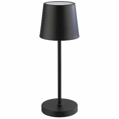 Bordlampe svart Merle Mini , H:25cm :9cm  oppladbar