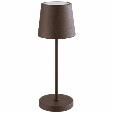 Bordlampe rust Merle Mini , H:25cm :9cm  oppladbar