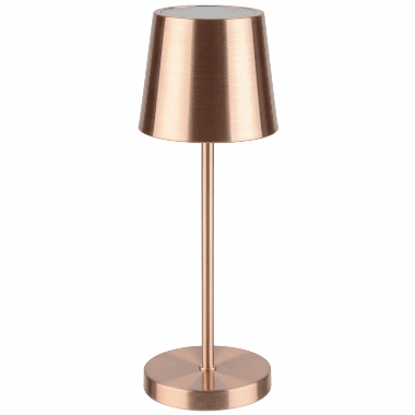 Bordlampe kobber Merle Mini , H:25cm :9cm  oppladbar