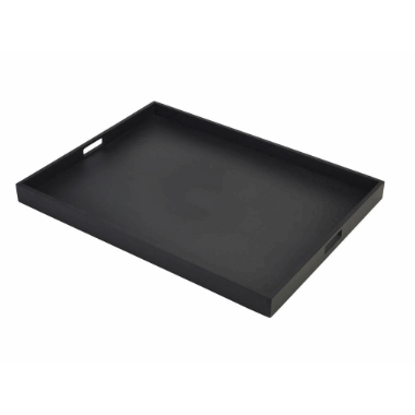 Solid Black Butlers Tray 64 x 48 x 4.5cm