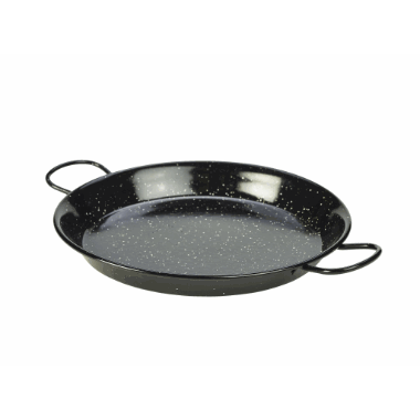 Black Enamel Paella Pan 30cm