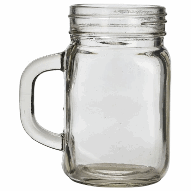 Genware Glass Mason Jar 45cl /12 x 7,3cm(HxD)