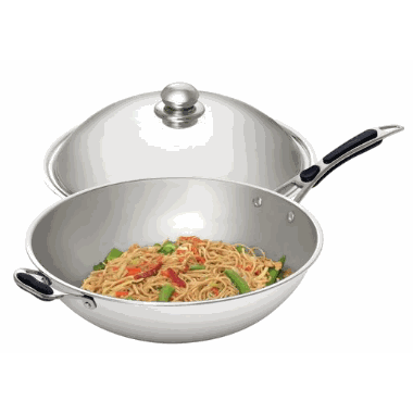 Wok panne -36 cm m/lokk 