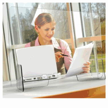 Smittevernskjerm rett  Polycarbonat B-75xH-58 cm